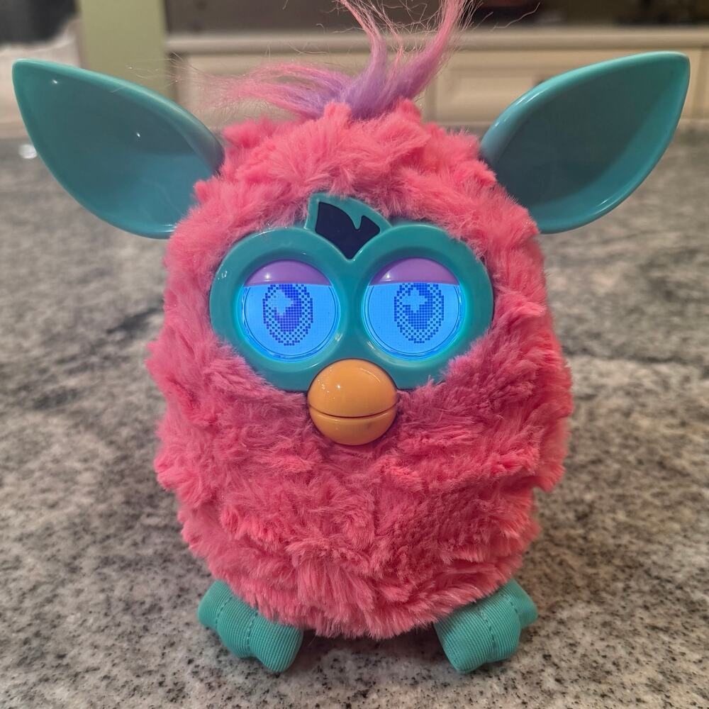 Furby Boom / Hasbro 2012 Hot Pink Taboo & Teal / Cotton Candy Furby - Tested